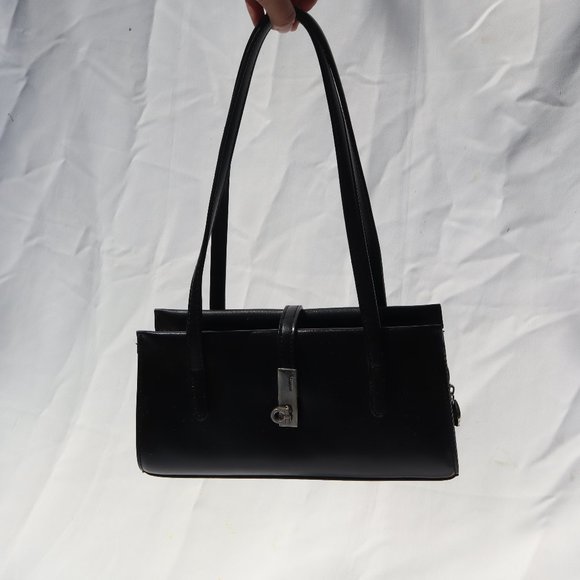 Vintage Black Metal clasp shoulder bag - Picture 4 of 4